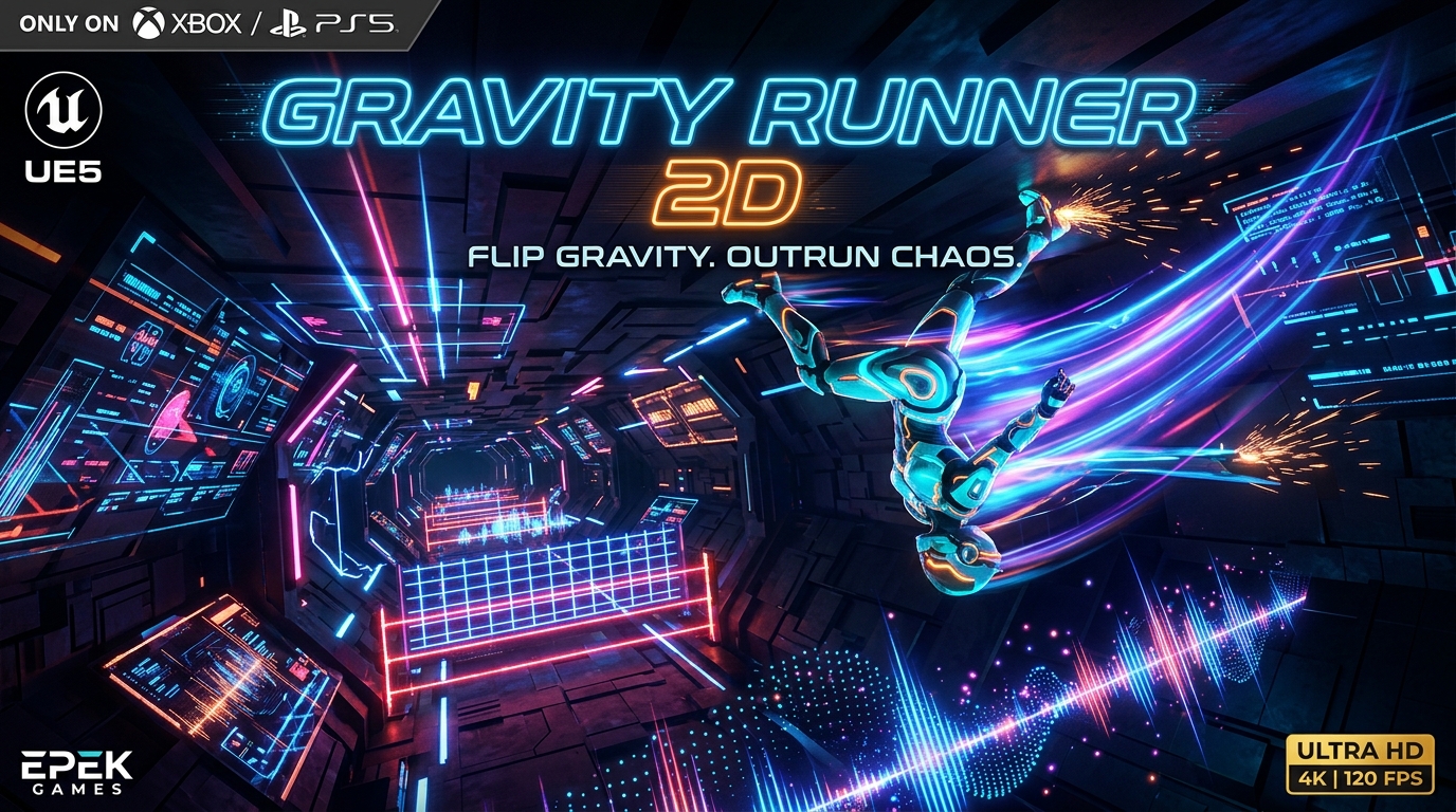 Gravity Runner 2D Neon